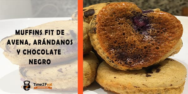 receta muffins fit avena arandanos chocolate