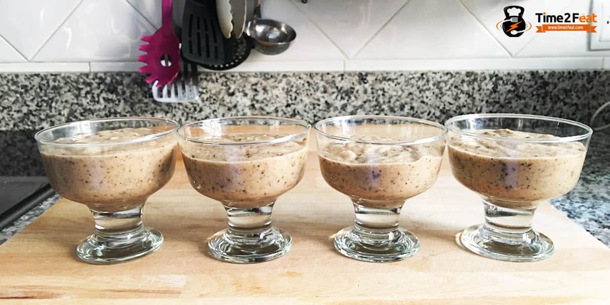 receta helado platano cacahuete chocolate saludable