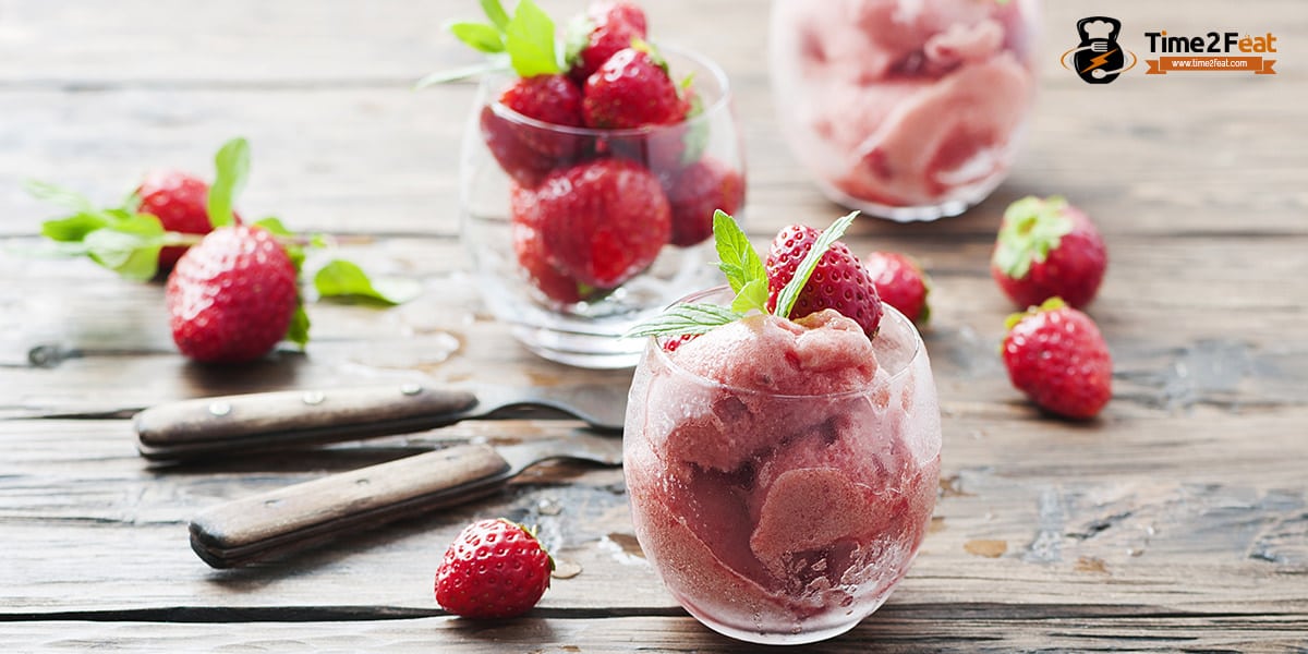 recetas helados salusables yogur fresas